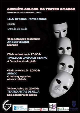 Fechas, información, programa, cartel, imágenes, mapa y ubicación de Circuito Galego de Teatro Amador (2026) en Pontedeume