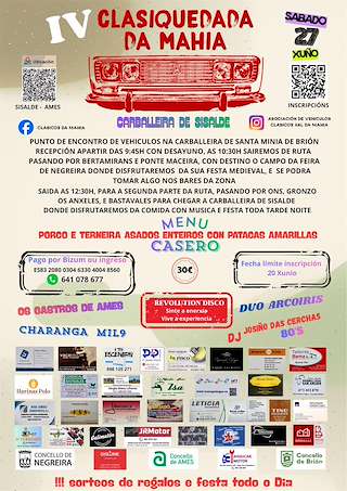 Fechas, información, programa, cartel, imágenes, mapa y ubicación de IV Clasiquedada de Mahia (2026) en Ames
