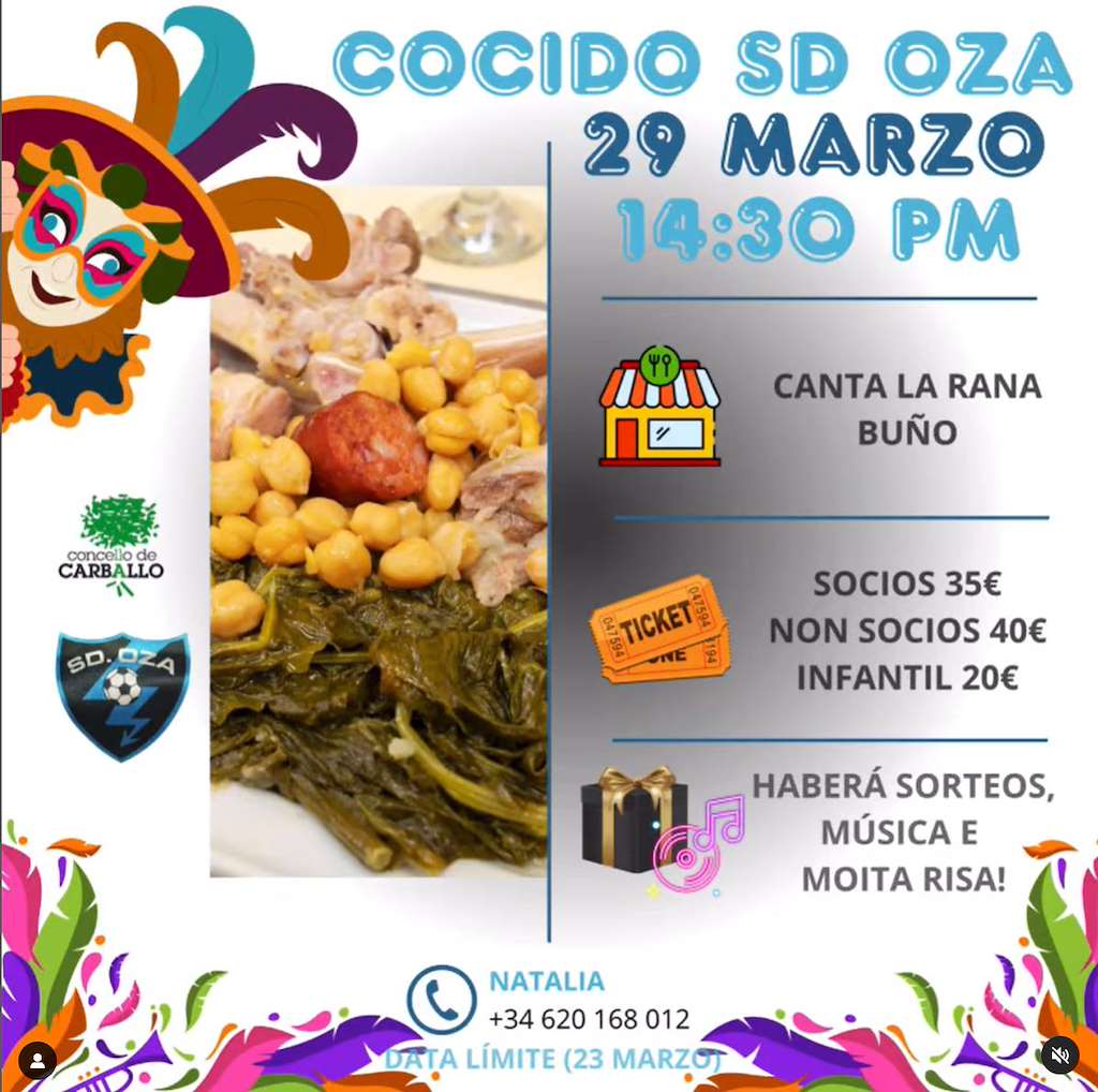 Cocido da S.D. Oza en Malpica de Bergantiños