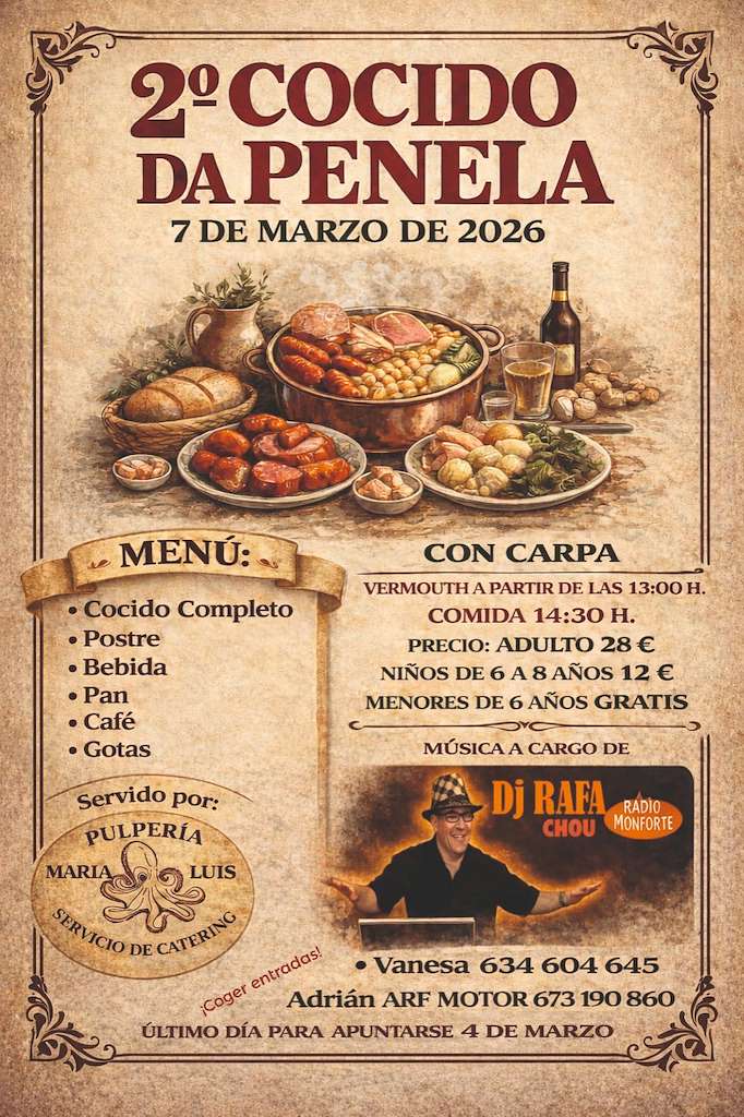 II Cocido de A Penela  (2026) en Monforte de Lemos