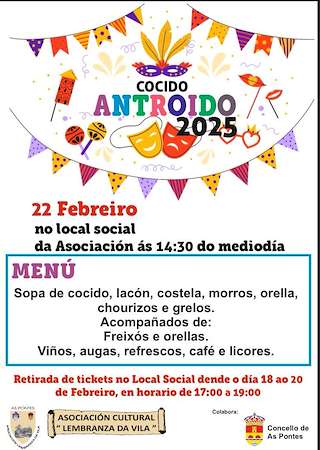 Fechas, información, programa, cartel, imágenes, mapa y ubicación de Cocido de Antroido  en  As Pontes de García Rodríguez
