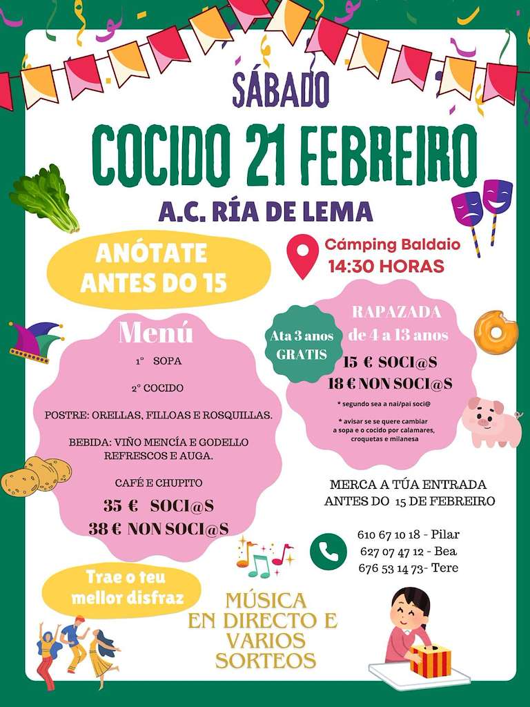 Cocido de Carnaval de A.C. Lema en Carballo