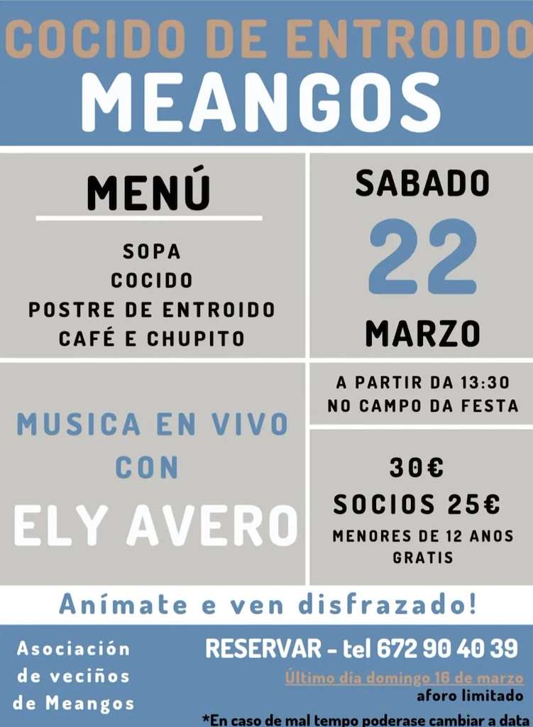 Cocido de Carnaval de Meangos en Abegondo