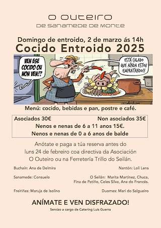 Fechas, información, programa, cartel, imágenes, mapa y ubicación de Cocido de Entroido de O Outeiro  en  A Baña