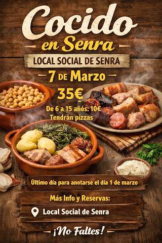 Fechas, información, programa, cartel, imágenes, mapa y ubicación de Cocido de Senra (2026)  en  Oroso