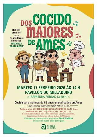 Fechas, información, programa, cartel, imágenes, mapa y ubicación de Cocido dos Maiores de Milladoiro (2026)  en  Ames