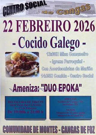 Fechas, información, programa, cartel, imágenes, mapa y ubicación de Cocido Gallego de Cangas  (2026)  en  Foz