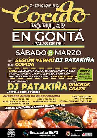 Fechas, información, programa, cartel, imágenes, mapa y ubicación de III Cocido Popular de Gontá  en  Palas de Rei