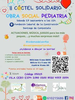 Fechas, información, programa, cartel, imágenes, mapa y ubicación de II Cóctel Solidario Obra Social Pediatría (2025)  en  Santiago de Compostela