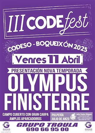 Fechas, información, programa, cartel, imágenes, mapa y ubicación de III Code Fest de Codeso   en  Boqueixón