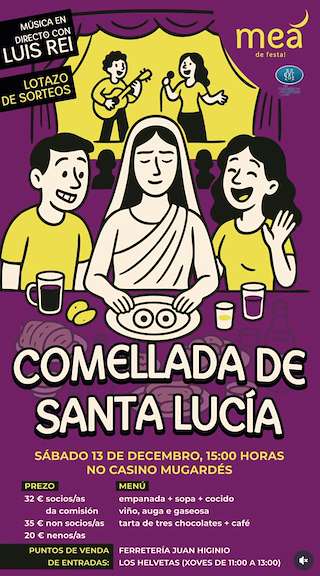 Fechas, información, programa, cartel, imágenes, mapa y ubicación de Comellada de Santa Lucía de Meá (2025)  en  Mugardos