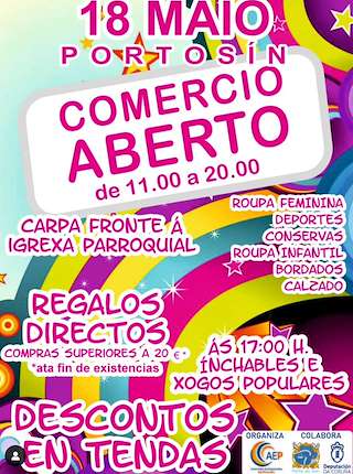 Fechas, información, programa, cartel, imágenes, mapa y ubicación de Comercio Aberto de Portosín