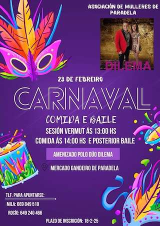 Comida -  Baile de Carnaval (2026) en Paradela