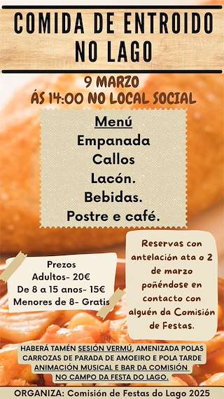 Comida de Carnaval de Lago en Maside