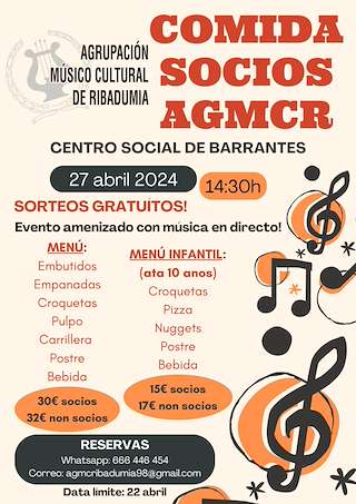 Festa de Socios AGMCR (2026) en Ribadumia