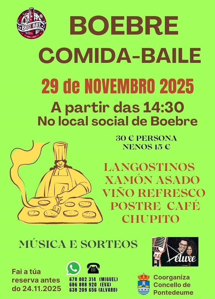 Comida Baile de Boebre en Pontedeume