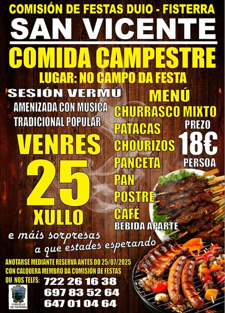 Comida Campestre de Duio (2025) en Fisterra