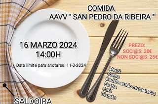 Fechas, información, programa, cartel, imágenes, mapa y ubicación de Comida da AAVV de San Pedro da Ribeira  en  A Pontenova