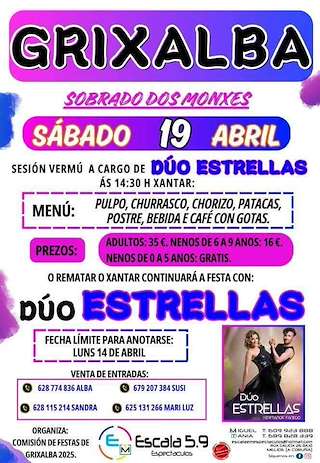 Fechas, información, programa, cartel, imágenes, mapa y ubicación de Comida da Comisión de Grixalba  en  Sobrado