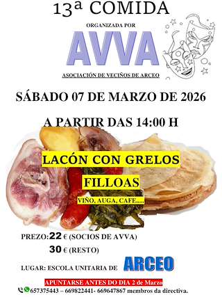 Fechas, información, programa, cartel, imágenes, mapa y ubicación de XIII Comida de Arceo (2026)  en  Boimorto