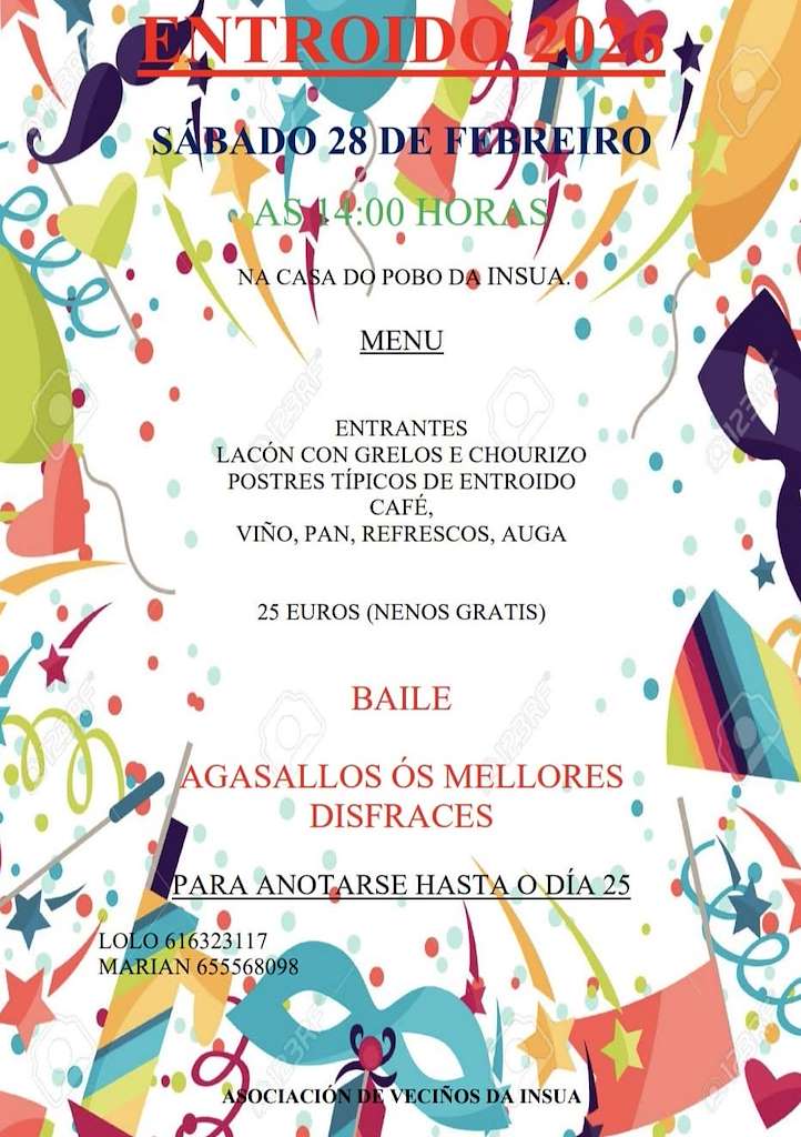 Comida de Carnaval de Insua (2026) en Ponte Caldelas