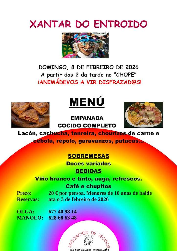Comida de Carnaval de Lobas (2026) en O Carballiño
