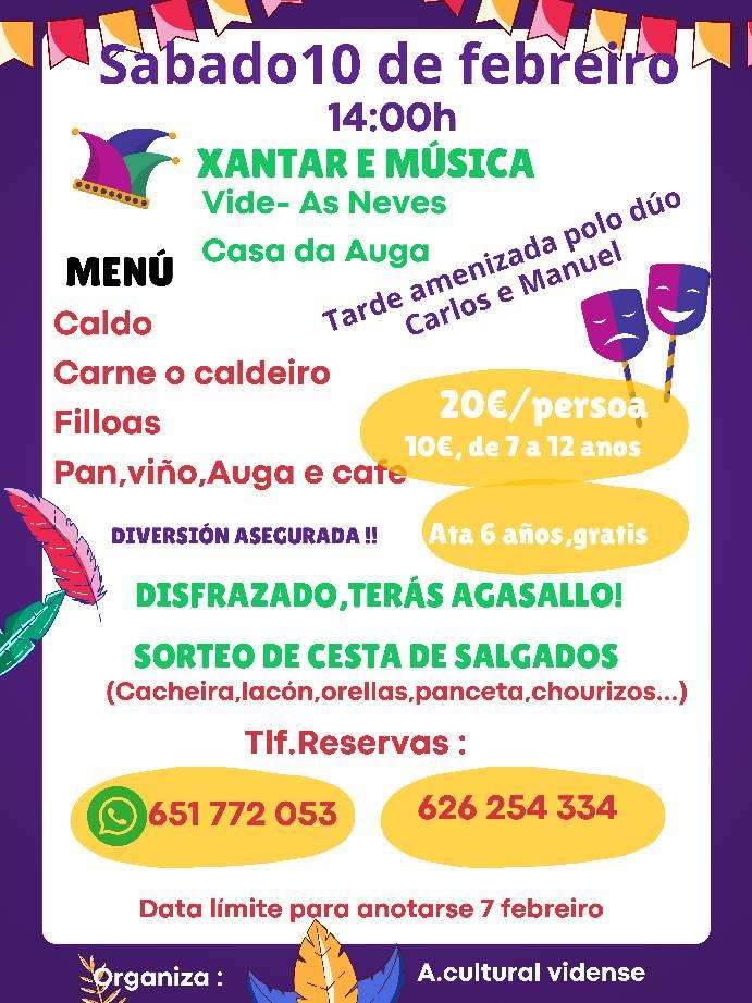 Comida de Carnaval de Vide  en As Neves