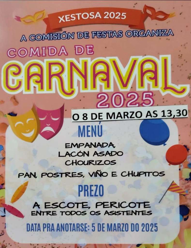 Comida de Carnaval de Xestosa en Muras