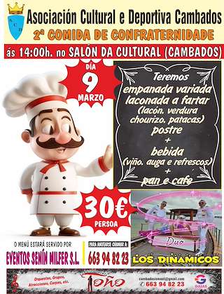 Fechas, información, programa, cartel, imágenes, mapa y ubicación de II Comida de Confraternidad  en  Cambados