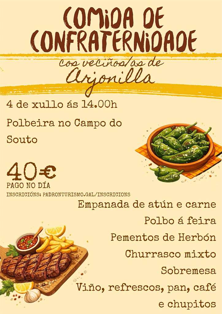 Comida de Confraternidade cos Veciños de Arjonilla (2026) en Padrón