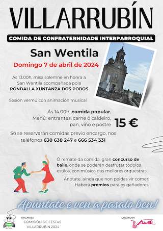 Fechas, información, programa, cartel, imágenes, mapa y ubicación de Comida de Confraternidade Interparroquial de Villarrubin  en  A Peroxa