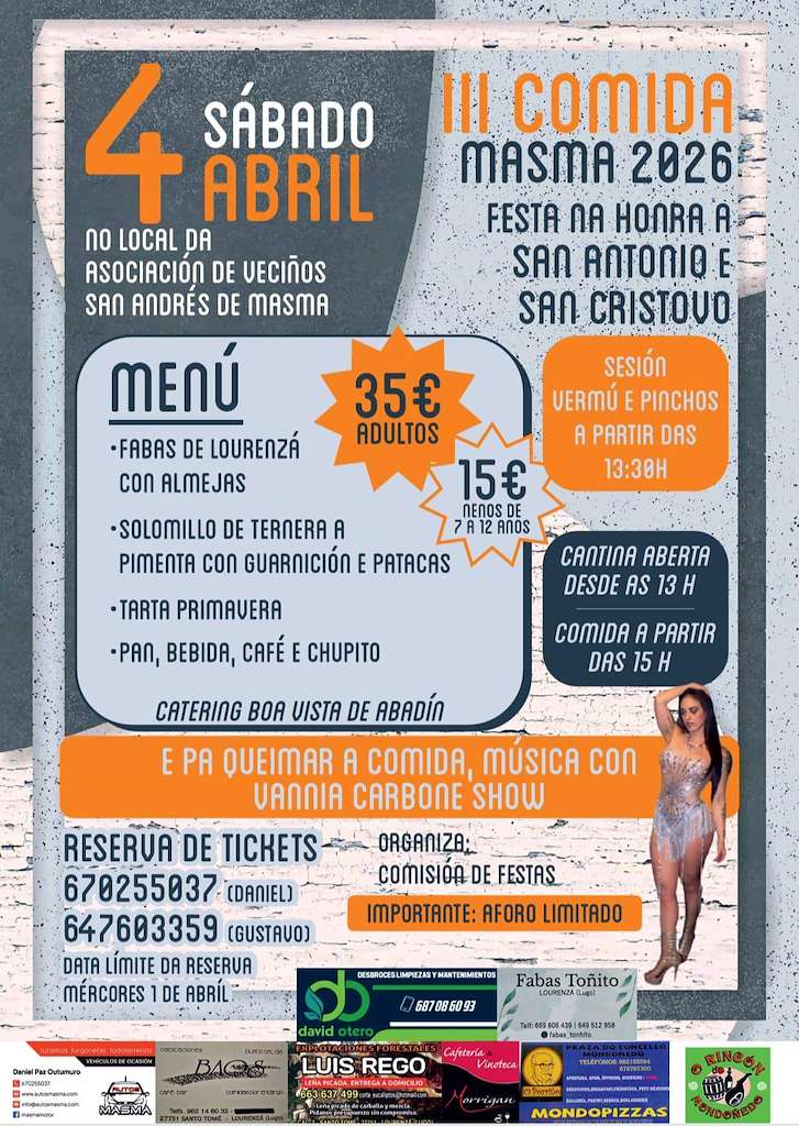 III Comida de Masma (2026) en Mondoñedo
