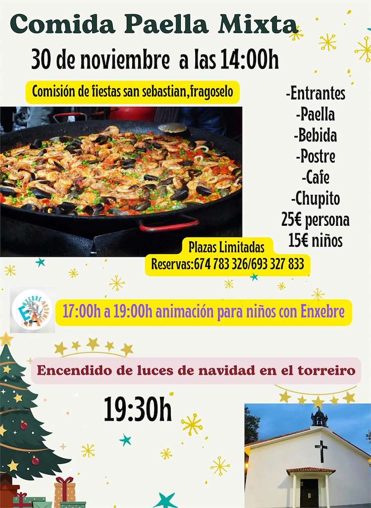 Comida de Paella Mixta de Fragoselo en Vigo