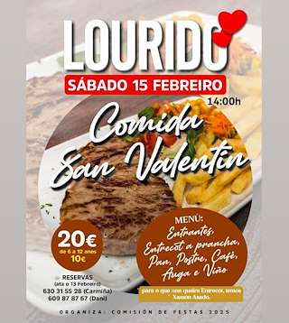 Fechas, información, programa, cartel, imágenes, mapa y ubicación de Comida de San Valentín de Lourido  en  Salvaterra do Miño