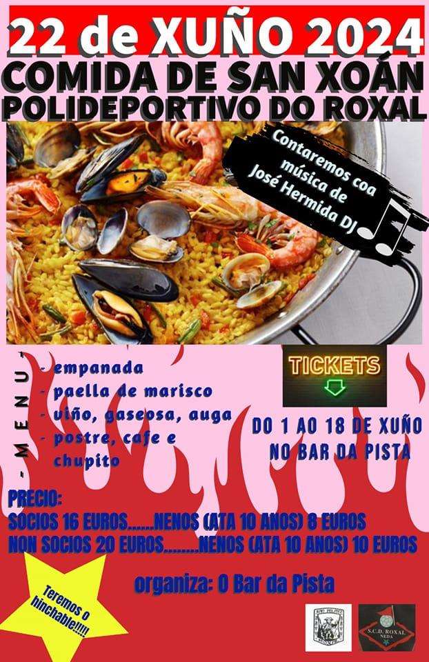 Comida de San Xoán de O Roxal en Neda