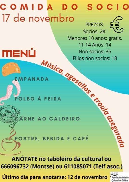 Comida do Socio de Guláns en Ponteareas