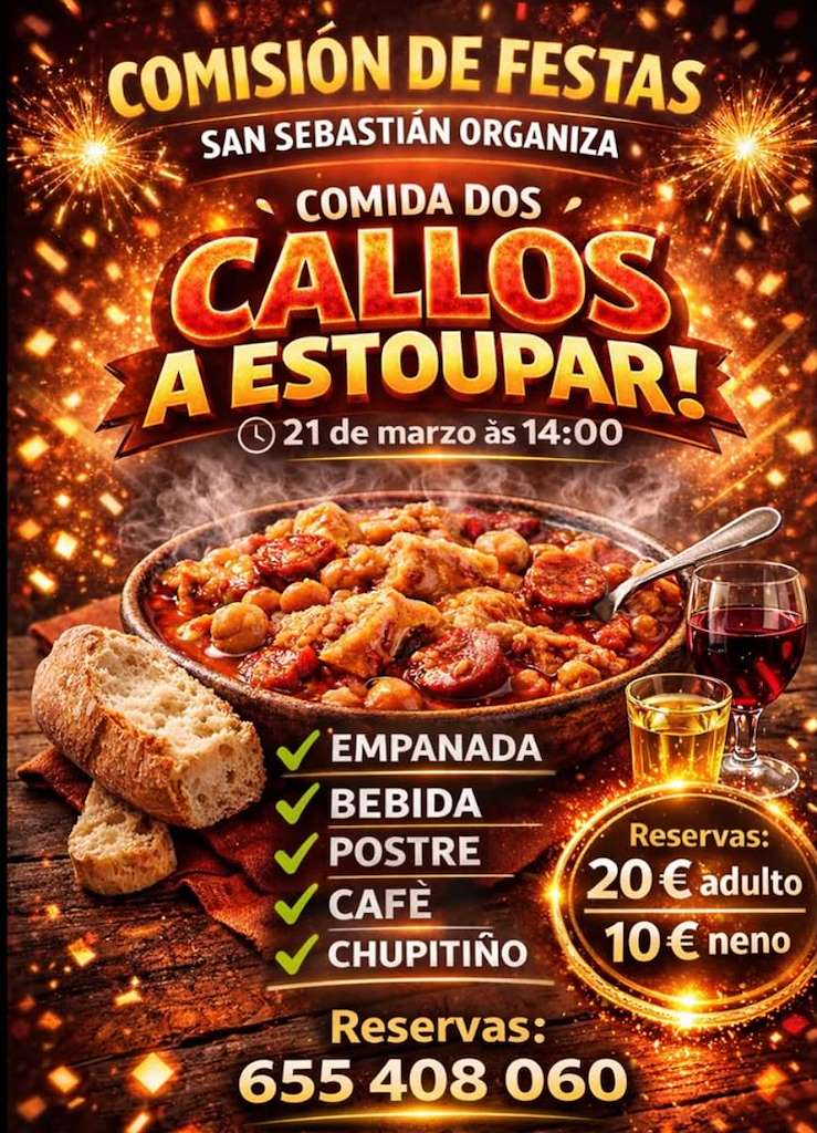 Comida dos Callos de San Sebastián de Fragoselo en Vigo