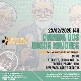 Fechas, información, programa, cartel, imágenes, mapa y ubicación de Comida dos Nosos Maiores  en  Foz