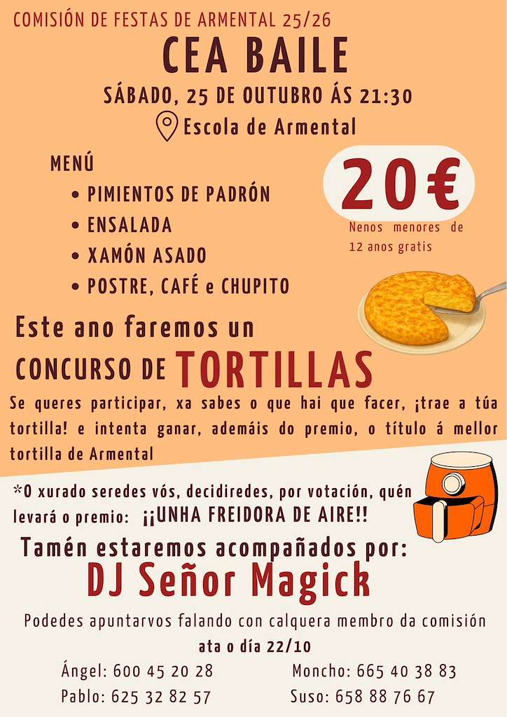 Comida e Baile de Armental (2026) en Vilasantar
