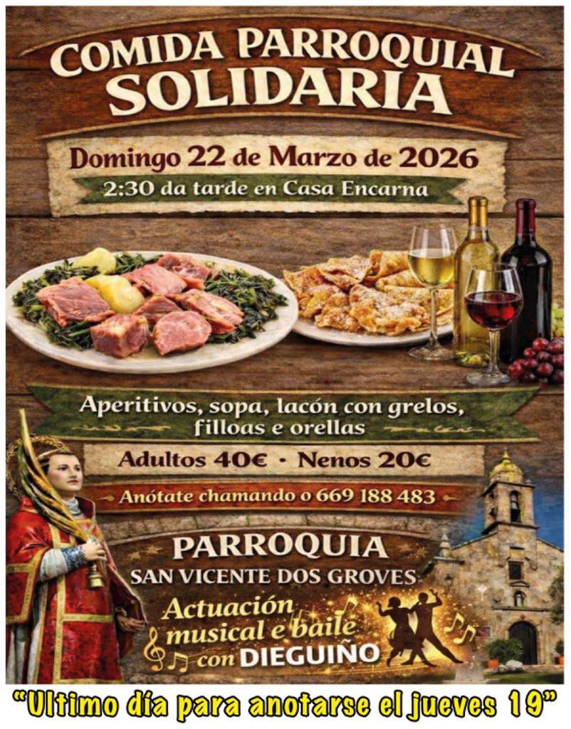 Comida Parroquial Solidaria (2026) en Sanxenxo