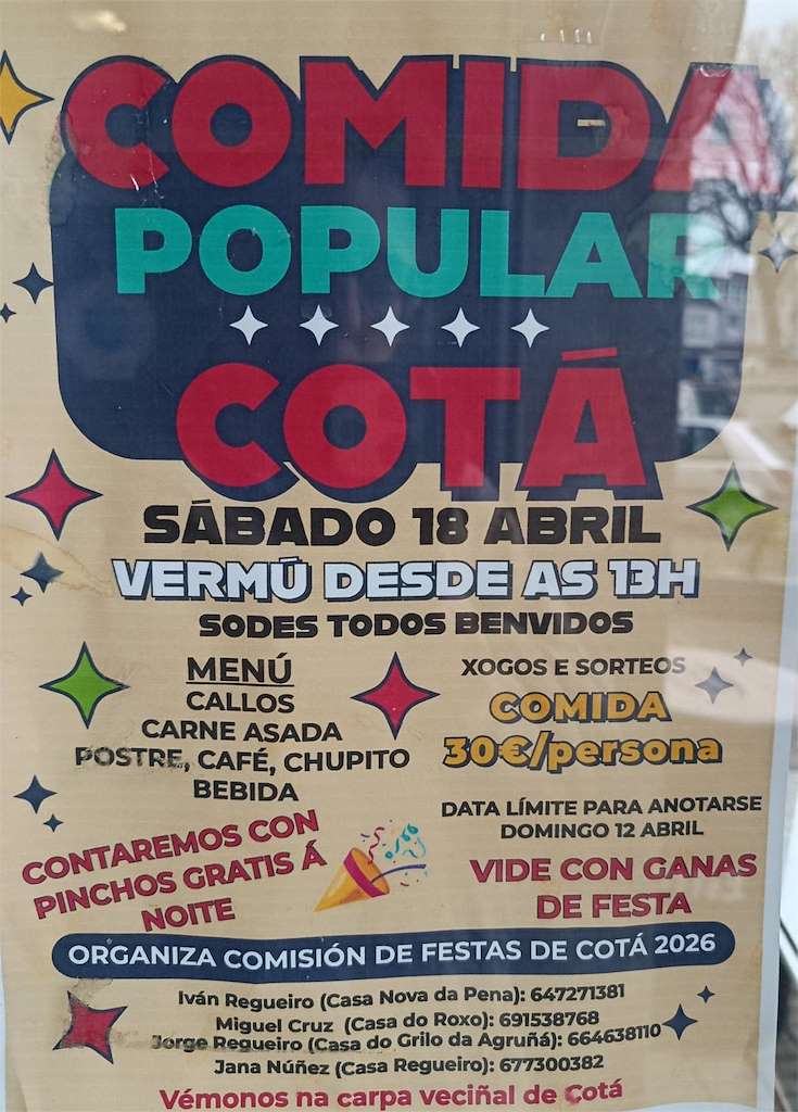 Comida Popular de Cotá  (2026) en Friol