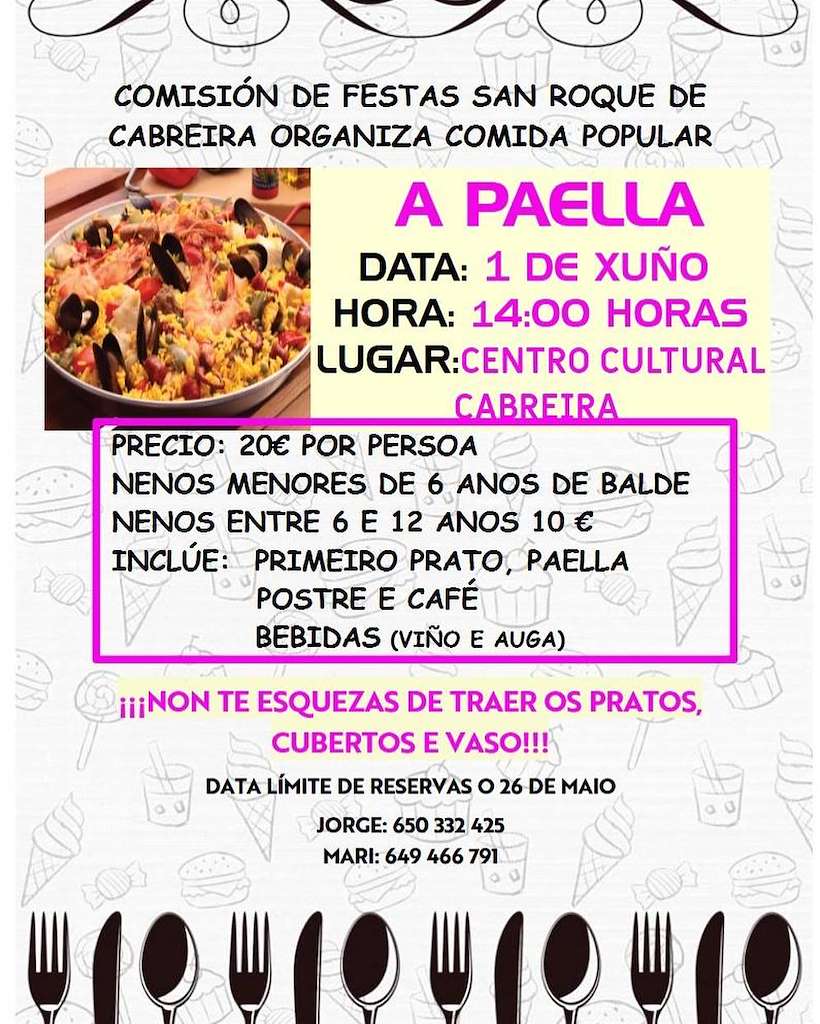 Comida Popular de Paella de San Roque de Cabreira (2025) en Salvaterra do Miño