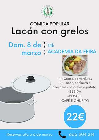 Comida Popular Lacón con Grelos de Arcade