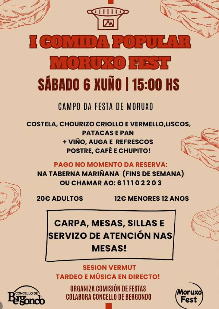 I Comida Popular Moruxo Fest (2026) en Bergondo