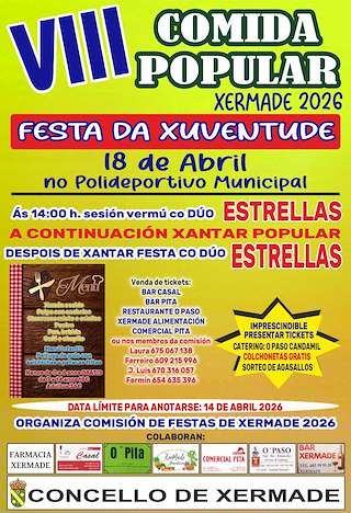 Fechas, información, programa, cartel, imágenes, mapa y ubicación de VIII Comida Popular (2026) en Xermade