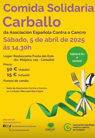Fechas, información, programa, cartel, imágenes, mapa y ubicación de Comida Solidaria   en  Carballo