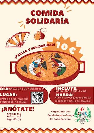 Fechas, información, programa, cartel, imágenes, mapa y ubicación de Comida Solidaria de Anllóns   en  Ponteceso