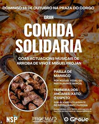Fechas, información, programa, cartel, imágenes, mapa y ubicación de Comida Solidaria (2026)  en  O Grove