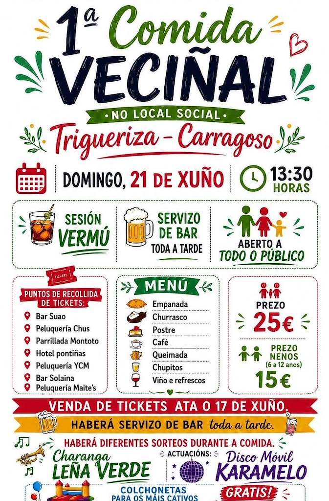 I Comida Veciñal A Triqueriza - Carragoso en Lalín