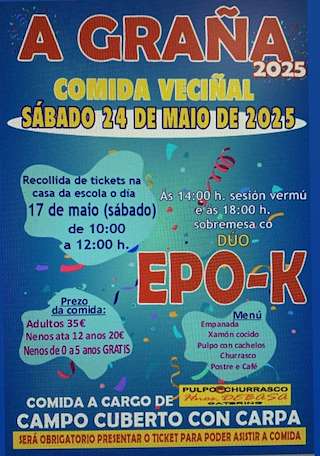 Fechas, información, programa, cartel, imágenes, mapa y ubicación de Comida Veciñal de A Graña  en  Abadín
